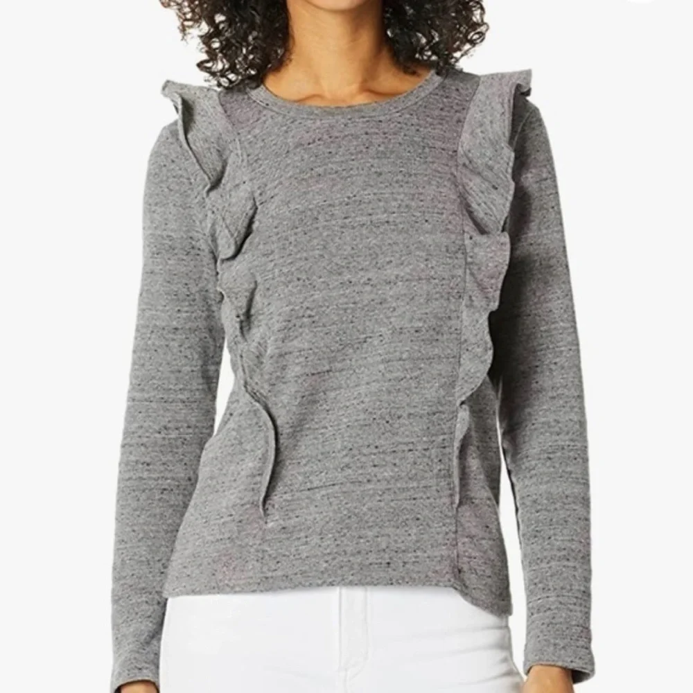 J. Crew Mercantile Ruffle Trim Crewneck Sweatshirt Sweater - Size XS